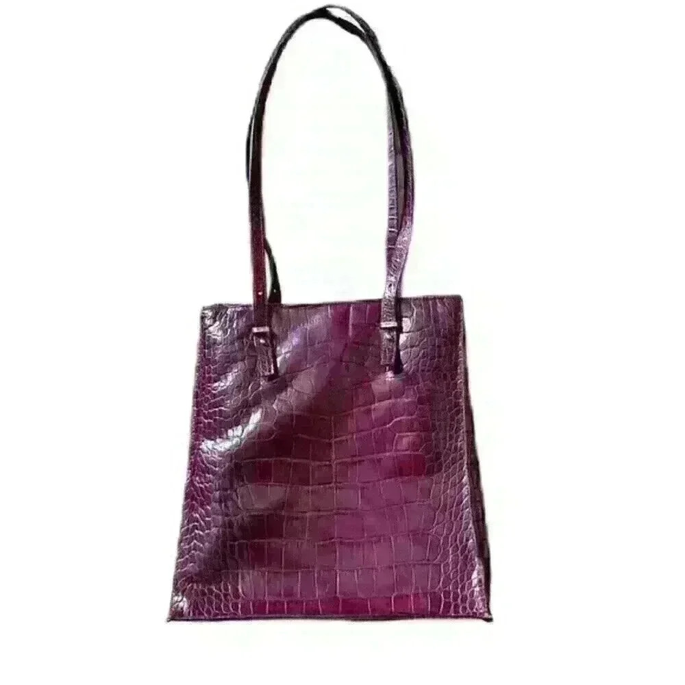 Vintage DESMO croc embossed Leather shoulder Bag
